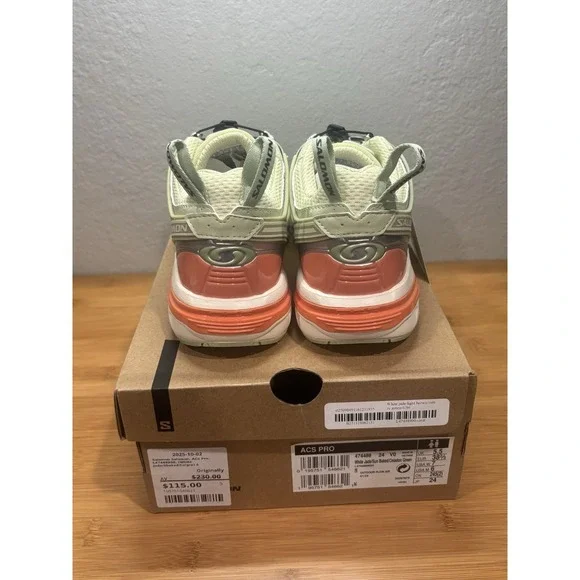 Unisex Salomon ACS Pro Olive Green Sneakers Men-6.  Women-7 - Picture 3 of 8